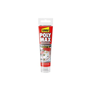 UHU Adhésif de montage Poly Max 10 Sek transparent 115g UHU Adhésif de montage Poly Max 10 Sek transparent 115g