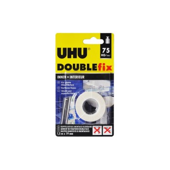 UHU Adhésif de montage Rouleau DOUBLEfix INTERNE 1.5 m x 19 mm UHU Adhésif de montage Rouleau DOUBLEfix INTERNE 1.5 m x 19 mm