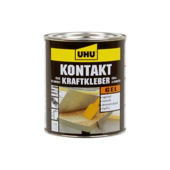 UHU Contact Gel adhésif puissant en boîte 640 ml, Jaune