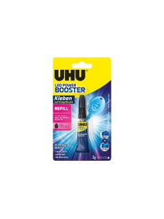 UHU Colle instantanée Recharge Led Power Booster 3 ml, Transparent UHU Colle instantanée Recharge Led Power Booster 3 ml, Transparent