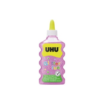 UHU Colle de bricolage Glitter Glue Maxi 177 ml rose