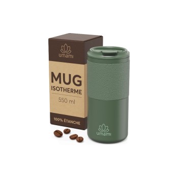 Umami Thermobecher doppelwandig, 550ml, 6-12 Stunden warm/kalt, Grün Umami Thermobecher doppelwandig, 550ml, 6-12 Stunden warm/kalt, Grün
