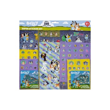 Undercover Autocollant à motif Bluey avec 500 autocollants