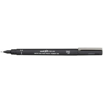 Uni Fineliner Uni PIN 0.4 mm Noir