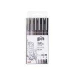 Uni PIN Fineliner, assortiert - Etui for 6 Stk ass.