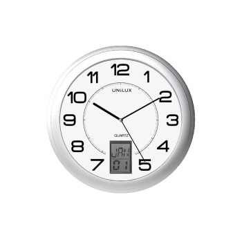 UNILUX Wanduhr Instinct Metallgrau, D: 30.5cm, m. Datumsanzeige UNILUX Wanduhr Instinct Metallgrau, D: 30.5cm, m. Datumsanzeige