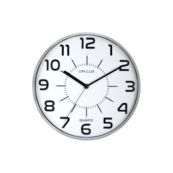 UNILUX Wanduhr POP Metallgrau, D: 30cm, leise schleichende Zeiger UNILUX Wanduhr POP Metallgrau, D: 30cm, leise schleichende Zeiger