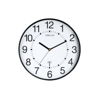 UNILUX Funkuhr Wave black , D: 30cm UNILUX Funkuhr Wave black , D: 30cm