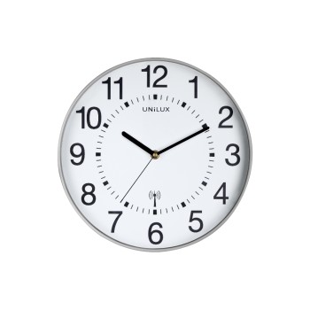 UNILUX Funkuhr Wave Metallgrau, D: 30cm UNILUX Funkuhr Wave Metallgrau, D: 30cm