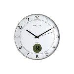 UNILUX Wanduhr TEMPUS Metallgrau, D: 30.5cm, m. Thermometer