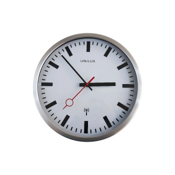 UNILUX Wanduhr Station Metallgrau, funkgesteuerte, m. Quarzuhrwerk UNILUX Wanduhr Station Metallgrau, funkgesteuerte, m. Quarzuhrwerk