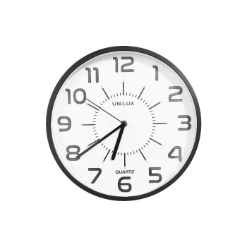 UNILUX Wanduhr Pop PL black , Durchmesser 30.5 cm, analog, Kunststoff UNILUX Wanduhr Pop PL black , Durchmesser 30.5 cm, analog, Kunststoff