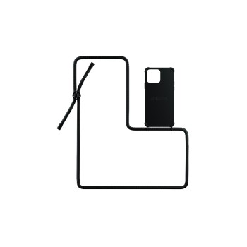 Urbany's Necklace Case All Black Matt, fürs Apple iPhone 14 Pro, Matt