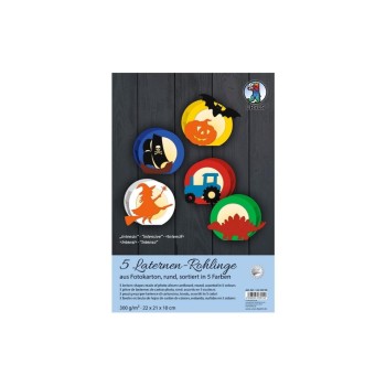 Ursus Laternen-Rohlinge Intensiv, 5 Stück in 5 Farben, 22 x 21 x 10 cm Ursus Laternen-Rohlinge Intensiv, 5 Stück in 5 Farben, 22 x 21 x 10 cm