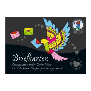 URSUS Motivblock A6 Briefkarten 220g/m2, 84 Blatt, A6, Sortiert in 28 Farben URSUS Motivblock A6 Briefkarten 220g/m2, 84 Blatt, A6, Sortiert in 28 Farben