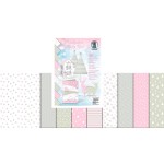 URSUS Bloc de papier à motif Frosty Rose A4, 300 g/m², 9 feuilles