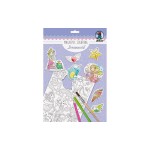 URSUS Magnetpapier Coloring Dreamworld, A4, 2 Blatt, 30 Stanzmotive, magnetisch