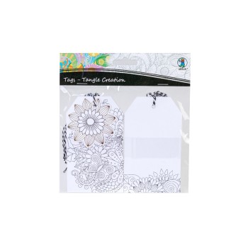URSUS Étiquette pour cadeau Fleur 7 x 12 cm, 10 pièces