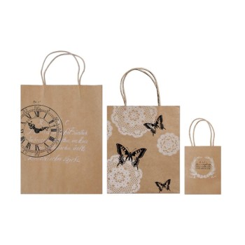 URSUS Sac cadeau 3 Pièce/s, Brun