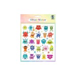 URSUS Glitter Fun Monster 4 feuilles, 150 autocollants