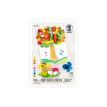 URSUS Mal- and Bastelpapier, A4 80 g/m2 9 Farben sortiert URSUS Mal- and Bastelpapier, A4 80 g/m2 9 Farben sortiert