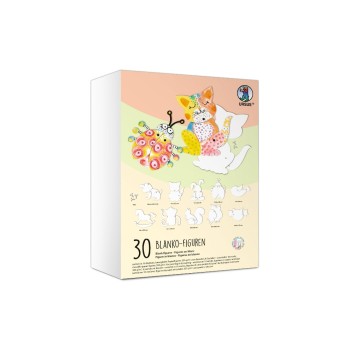 URSUS Bastelpapier Figuren, 30 Stück, blanko URSUS Bastelpapier Figuren, 30 Stück, blanko