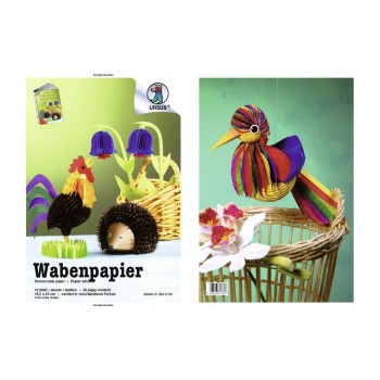 URSUS Wabenpapier sortiert, 10 Blatt in 8 Farben, 16.5 x 23 cm URSUS Wabenpapier sortiert, 10 Blatt in 8 Farben, 16.5 x 23 cm