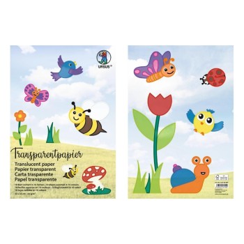 URSUS Transparentpapier 42 g/m2, 10 Blatt, 20 x 30 cm, farbig sortiert URSUS Transparentpapier 42 g/m2, 10 Blatt, 20 x 30 cm, farbig sortiert