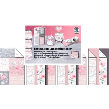 URSUS Designpapier Bastelblock Hochzeit, 18 Blatt, 24 x 34 cm URSUS Designpapier Bastelblock Hochzeit, 18 Blatt, 24 x 34 cm