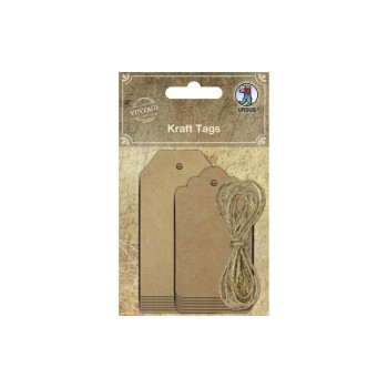 URSUS Étiquette pour cadeau 12 pièces, marron