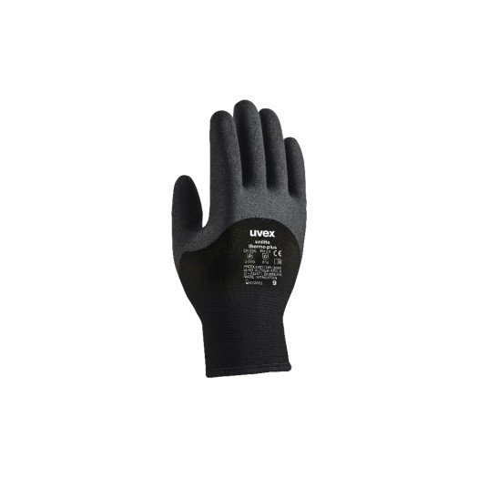 uvex Gant de protection Thermo Plus, 10 paire, Taille: 7, Noir