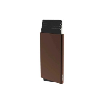 VALENTA Cardprotector Alu MagSafe Plus, Dark Brown