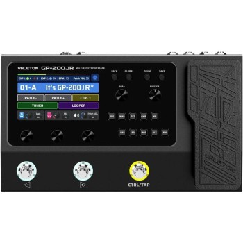 Valeton GP-200JR Processeur multi-effets avec pédale d'expression et IR Valeton GP-200JR Processeur multi-effets avec pédale d'expression et IR