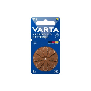 Varta Pile pour Appareils auditif 312 8 Pièce/s Varta Pile pour Appareils auditif 312 8 Pièce/s