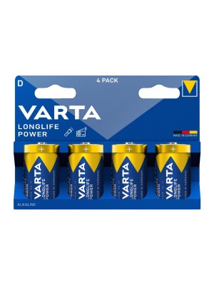 VARTA Longlife Power D, 1.5V, 4Stk, verlg. Typ LR20, D, AM1, E95, Mono VARTA Longlife Power D, 1.5V, 4Stk, verlg. Typ LR20, D, AM1, E95, Mono