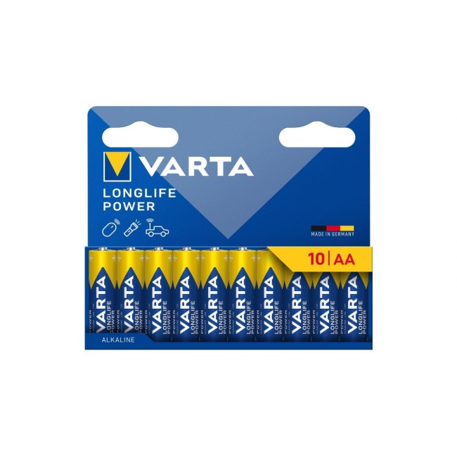 VARTA Longlife Power AA, 1.5V, 10Stk, 10 Stück, Vollkartonverpackung VARTA Longlife Power AA, 1.5V, 10Stk, 10 Stück, Vollkartonverpackung