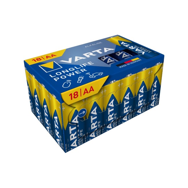 Varta Pile Longlife Power AA CUBE18 , 18 Pièce/s Varta Pile Longlife Power AA CUBE18 , 18 Pièce/s