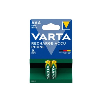 VARTA Akku AAA 550mAh, Phone, NiMH, 1.2V, 2 Stück, Blister Verpackung, Serie Phone VARTA Akku AAA 550mAh, Phone, NiMH, 1.2V, 2 Stück, Blister Verpackung, Serie Phone