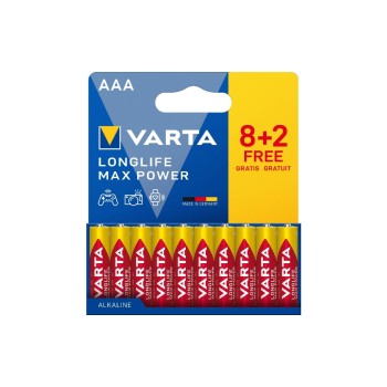 VARTA Longlife Max Power AAA, 1.5V, 10Stk, 10 Stück, Vollkartonverpackung