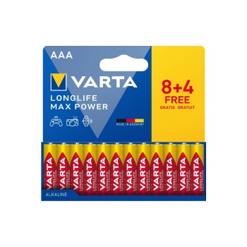 VARTA Longlife Max Power AAA, 1.5V, 12Stk, 12 Stück, Vollkartonverpackung
