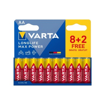 VARTA Longlife Max Power AA, 1.5V, 10Stk, 10 Stück, Vollkartonverpackung