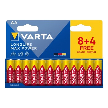 VARTA Longlife Max Power AA, 1.5V, 12Stk, 12 Stück, Vollkartonverpackung