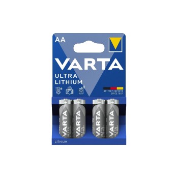 VARTA Lithium Batterie AA, 1.5V, 4Stk, vergl. Typ LR06, MIGNON, AM3, AA VARTA Lithium Batterie AA, 1.5V, 4Stk, vergl. Typ LR06, MIGNON, AM3, AA