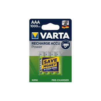 VARTA accu AAA 1000mAh, emballage de 4, NiMH, 1.2V VARTA accu AAA 1000mAh, emballage de 4, NiMH, 1.2V