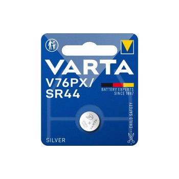 VARTA Knopfzelle V76PX, 1.55V, 1Stk, vergl. Typ 4075, SR44 VARTA Knopfzelle V76PX, 1.55V, 1Stk, vergl. Typ 4075, SR44