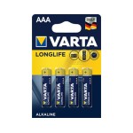 VARTA High LONGLIFE AAA, 1.5V, 4 pièces, équivalent  LR03, MICRO, AM4, KA3, AAA