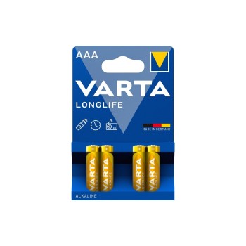 VARTA High LONGLIFE AAA, 1.5V, 4 pièces, équivalent  LR03, MICRO, AM4, KA3, AAA VARTA High LONGLIFE AAA, 1.5V, 4 pièces, équivalent  LR03, MICRO, AM4, KA3, AAA