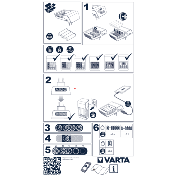 Varta Chargeur mural , y.compris 4x AA 2100 mAh, affichage LCD, sortie USB Varta Chargeur mural , y.compris 4x AA 2100 mAh, affichage LCD, sortie USB