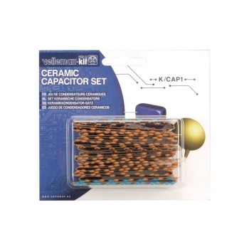 Velleman Bauteil-Set Keramikkondensator, Menge: 224 Stück, Werte: 10pF bis 220nF Velleman Bauteil-Set Keramikkondensator, Menge: 224 Stück, Werte: 10pF bis 220nF