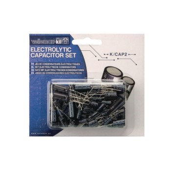 Velleman Bauteil-Set Elektrolytkondensator, Menge: 120 Stück, Werte: 1uF bis 1000uF Velleman Bauteil-Set Elektrolytkondensator, Menge: 120 Stück, Werte: 1uF bis 1000uF